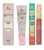 Ficha técnica e caractérísticas do produto Bb Cream Bege Médio e Batom Lip Matte Nº 05 Latika