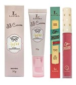 Ficha técnica e caractérísticas do produto Bb Cream Bege Médio e Batom Lip Matte Nº 13 Latika