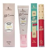 Ficha técnica e caractérísticas do produto Bb Cream Bege Médio e Batom Lip Matte Nº 24 Latika