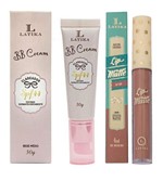 Ficha técnica e caractérísticas do produto Bb Cream Bege Médio e Batom Lip Matte Nº 35 Latika