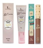 Ficha técnica e caractérísticas do produto Bb Cream Bege Médio e Batom Lip Matte Nº 36 Latika