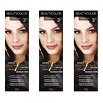 Ficha técnica e caractérísticas do produto Beautycolor Tinta Creme 3.0 Castanho Escuro (Kit C/03)
