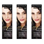 Ficha técnica e caractérísticas do produto Beautycolor Tinta Creme 3.0 Castanho Escuro - Kit com 03