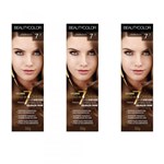 Ficha técnica e caractérísticas do produto Beautycolor Tinta Creme 7.7 Chocolate Dourado (Kit C/03)