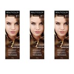 Ficha técnica e caractérísticas do produto Beautycolor Tinta Creme 7.7 Chocolate Dourado - Kit com 03