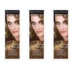 Ficha técnica e caractérísticas do produto Beautycolor Tinta Creme 8.0 Louro Claro - Kit com 03