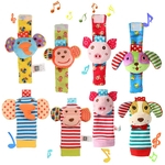 Ficha técnica e caractérísticas do produto Bebê encantador Plush Meias Sinos + SINOS DE MÃO Brinquedos Enrole coloridos em torno do carrinho de brinquedo do bebê Socks