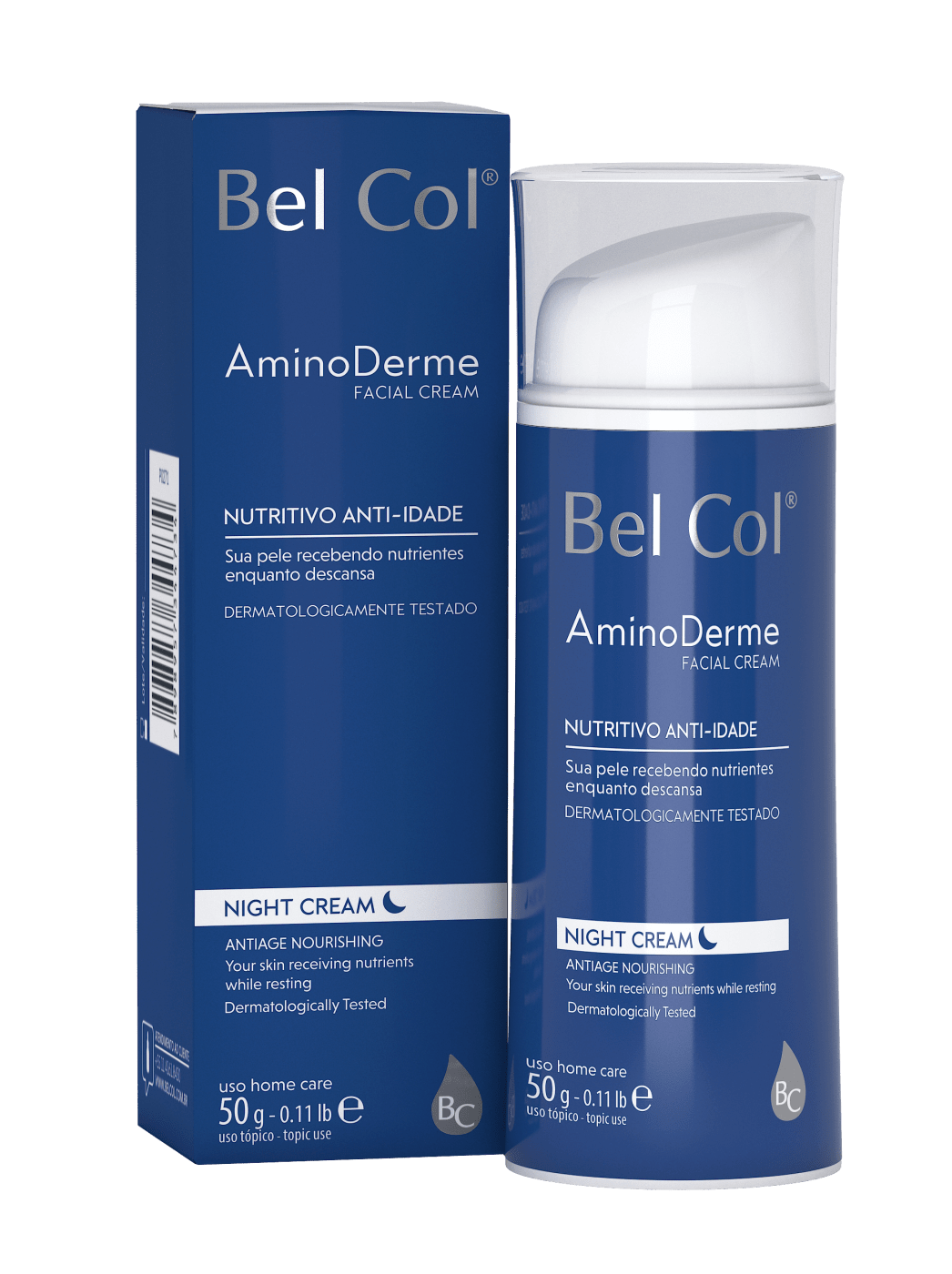 Ficha técnica e caractérísticas do produto Bel Col - Aminderme Night Cream 50g