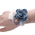 Ficha técnica e caractérísticas do produto Bela pulso broche de flor para o partido do casamento da dama de honra Wear Flor de pulso