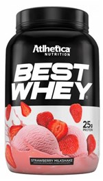 Ficha técnica e caractérísticas do produto Best Whey 900g Strawberry MilkShake Atlhetica