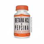 Betaína + Pepsina com 60 cápsulas