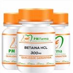 Ficha técnica e caractérísticas do produto Betaína Hcl 300Mg 90 Cápsulas - Pm Farma