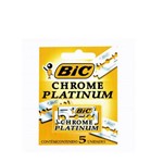 Lâmina de Barbear Chrome Platinum (Emb. Contém 10 Un. com 5 Lâminas Cada) - Bic
