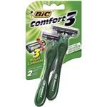 Ficha técnica e caractérísticas do produto Bic Confort 3 Pele Sensível Aparelho Verde C/2 (Kit C/06)