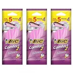 Ficha técnica e caractérísticas do produto Bic Confort 2 Sensível Women Aparelho C/5 (Kit C/03)