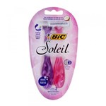 Ficha técnica e caractérísticas do produto Bic Soleil Feminino Aparelho Rosa/roxo C/2