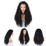 Ficha técnica e caractérísticas do produto Black Curly Wave Short Wigs Fashion Sexy Lace Front Wave Synthetic Wig
