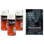 Ficha técnica e caractérísticas do produto 3 Blend Original 30 Ml Barba de Respeito + Mascara Removedora de Cravo 6g Black Head