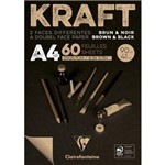 Ficha técnica e caractérísticas do produto Bloco Clairefontaine de Papel Kraft Brown Black A4 90g
