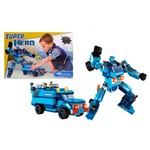 Ficha técnica e caractérísticas do produto Bloco De Montar Super Hero Azul 2 Em 1 Vip Toys 201 Peças