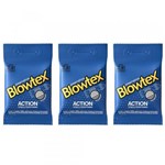 Ficha técnica e caractérísticas do produto Blowtex Preservativo Premium Action C/3 (Kit C/03)