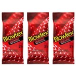 Blowtex Preservativo Sabor e Aroma Morango C/6 (kit C/03)