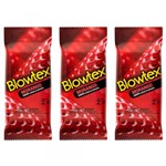 Ficha técnica e caractérísticas do produto Blowtex Preservativo Sabor e Aroma Morango C/6 (Kit C/03)