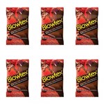 Ficha técnica e caractérísticas do produto Blowtex Preservativo Sabor e Aroma Morango C/Chocolate C/3 (Kit C/06)