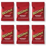 Ficha técnica e caractérísticas do produto Blowtex Preservativo Sabor e Aroma Morango com 3 - Kit com 06