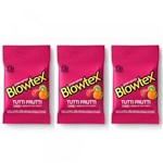 Ficha técnica e caractérísticas do produto Blowtex Preservativo Sabor e Aroma Tutti Frutti C/3 (Kit C/03)