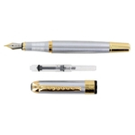 Ficha técnica e caractérísticas do produto Jinhao 250 aço inoxidável guarnição do ouro Fountain Pen - Medium