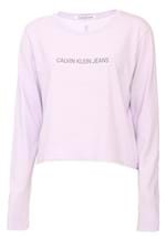 Ficha técnica e caractérísticas do produto Blusa Calvin Klein Jeans Lettering Lilás - Kanui