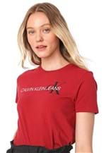 Ficha técnica e caractérísticas do produto Blusa Calvin Klein Jeans Lettering Vermelha - Kanui