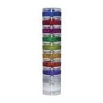 Ficha técnica e caractérísticas do produto Blush Glitter Pó Color Make 10 Potes com 4g Cada