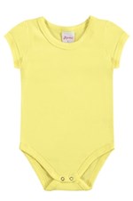 Ficha técnica e caractérísticas do produto Body Baby Menina Liso Amarelo - Alenice