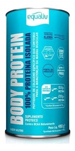 Ficha técnica e caractérísticas do produto Body Protein Equaliv 450g 100% Proteína Isolada