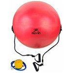 Ficha técnica e caractérísticas do produto Bola de Ginástica com Extensor 65cm Vermelha - Muvin