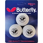 Ficha técnica e caractérísticas do produto Bola Tênis de Mesa Butterfly com 3 Unidades - Branco