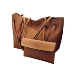 Ficha técnica e caractérísticas do produto 2PCS / Set mulheres elegantes Clemence Handbag Lichee Grain Tote sacos de ombro