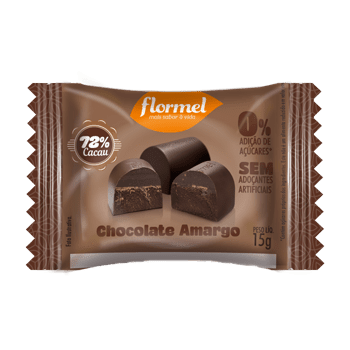 Ficha técnica e caractérísticas do produto Bombom de Chocolate Amargo Flormel 15G