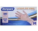 Ficha técnica e caractérísticas do produto Bompack Luvas de Vinil C/ Pó de 100 Unidades Tamanho M