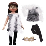Ficha técnica e caractérísticas do produto Boneca Suit Top + Calças + Máscara para o de 18 polegadas-doll feminino Roupas e sapatos de boneca