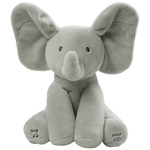 Ficha técnica e caractérísticas do produto Bonito Forma dos desenhos animados Plush Elephant Electric Music Puzzle brinquedo para crianças infantil
