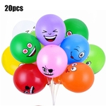 Ficha técnica e caractérísticas do produto Bonito Impresso Big Eyes Emoji Cara Alegre látex Balões para