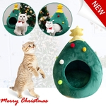 Ficha técnica e caractérísticas do produto Bonito Quente Cat House Natal semicerrados Litter Inverno Cat Pet suave