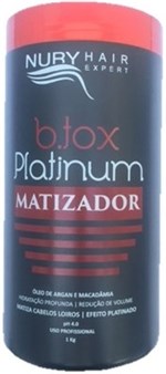 Ficha técnica e caractérísticas do produto Botox Matizador Profissional Platinum Nury Hair