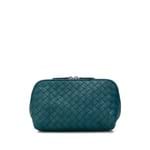 Ficha técnica e caractérísticas do produto Bottega Veneta Intrecciato Weave Make Up Bag - Verde