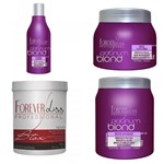 Ficha técnica e caractérísticas do produto Bottox Capilar Argan Oil Forever Liss 1Kg e Kit Platinum Blond Shampoo Máscara e Bottox