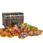 Ficha técnica e caractérísticas do produto Box Treasure retro com bloqueio Brinquedos para Party Favors Props Decoração do tesouro do pirata para crianças