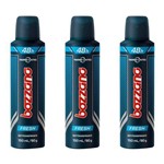 Bozzano Fresh 48hs Desodorante Aerosol 90g (kit C/03)
